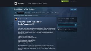 
                            1. Uplay doesn't remember login/password!!! :: Tom Clancy's The ...