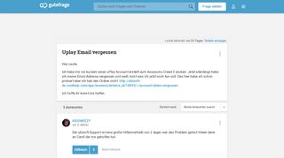 
                            8. Uplay Email vergessen (E-Mail) - Gutefrage