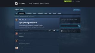 
                            13. Uplay Login failed :: Anno 2070 General Discussions