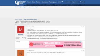 
                            12. Uplay Password wiederherstellen ohne Email | ComputerBase Forum