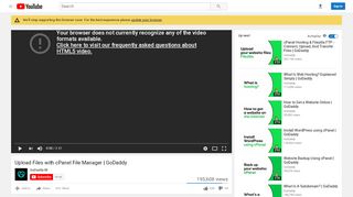 
                            5. Upload Files with cPanel File Manager | GoDaddy - YouTube