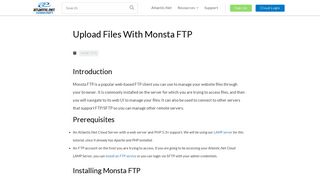 
                            5. Upload files with Monsta FTP | Atlantic.Net Community