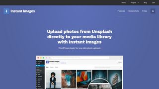 
                            4. Upload high quality photos from Unsplash with Instant Images