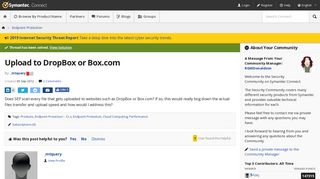 
                            3. Upload to DropBox or Box.com | Symantec Connect Community