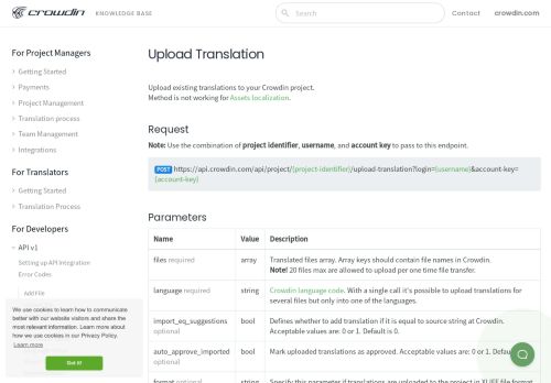 
                            10. Upload Translation | Crowdin Documentation