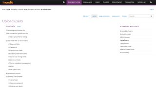 
                            12. Upload users - MoodleDocs - Moodle.org
