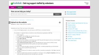 
                            5. Upload via the website : Club Log support staffed by volunteers