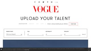 
                            3. Upload your talent - Vogue