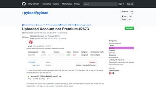 
                            2. Uploaded Account not Premium · Issue #2673 · pyload/pyload · GitHub