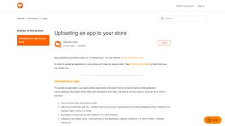 
                            3. Uploading an app to your store – Aptoide