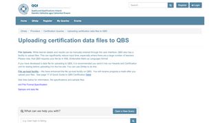 
                            6. Uploading certification data files to QBS · Basic Portal - QHelp - QQI