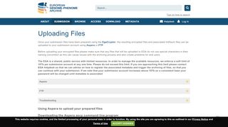 
                            13. Uploading Files - EGA European Genome-Phenome Archive