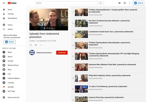 
                            10. Uploads from rückenwind promotion - YouTube