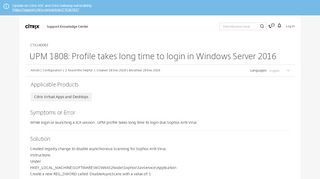 
                            13. UPM 1808: Profile takes long time to login in Windows ...