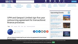 
                            11. UPM and Genpact Limited sign five year outsourcing agreement for ...