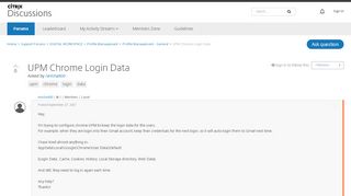 
                            10. UPM Chrome Login Data - Profile Management - General - Discussions ...