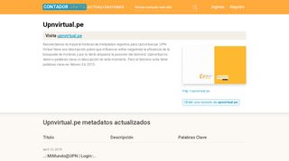 
                            11. UPN Virtual (Upnvirtual.pe) - ..::MiMundo@UPN | Login