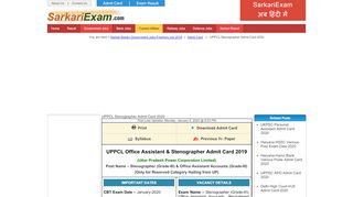 
                            13. UPPCL AO, Asst. Accountant, TG II Admit Card 2019 - 2020 @ uppcl ...