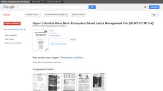 
                            9. Upper Columbia River Basin Ecosystem Based Lands Management Plan ... - Google Books-Ergebnisseite