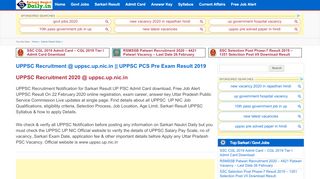 
                            4. UPPSC Recruitment 2019 at uppsc.up.nic.in Uttar Pradesh PSC Jobs