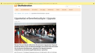 
                            7. Uppskattat erfarenhetsutbyte i Uppsala | Skolfederation