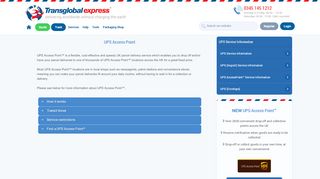 
                            6. UPS Access Point | Service Information | Transglobal Express