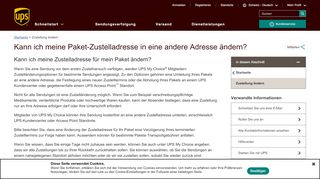 
                            12. UPS Adresse ändern & Ihre UPS Sendung einfach umleiten| UPS ...