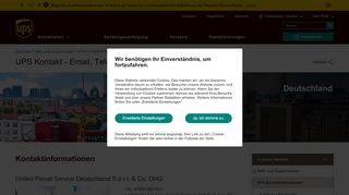 
                            8. UPS Kontakt - Alle Informationen | UPS - Deutschland - UPS.com