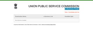 
                            8. UPSC :: e-Summon Portal - Union Public Service Commission