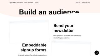 
                            7. Upscribe – Beautiful, embeddable newsletter signup forms