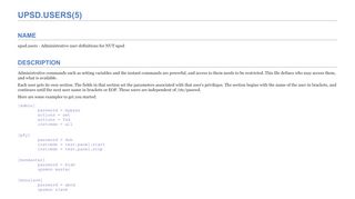 
                            3. upsd.users(5) - Network UPS Tools