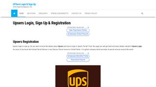 
                            4. UPSers Login, Sign Up, Registration @www.upsers.com Online