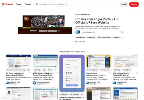 
                            5. UPSers.com Login | Websites | Pinterest | Website and Portal