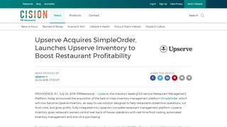 
                            7. Upserve Acquires SimpleOrder, Launches Upserve Inventory to Boost ...