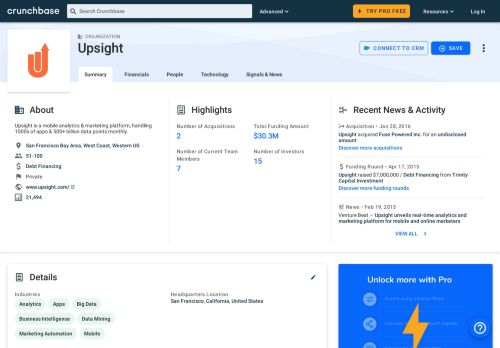 
                            7. Upsight | Crunchbase