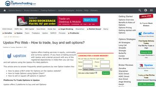 
                            11. Upstox Pro Web - How to trade, buy and sell options?