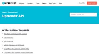 
                            9. Uptrends' API | Uptrends KB