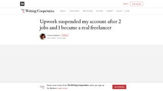 
                            13. Upwork suspended my account after 2 jobs and I became a real ...