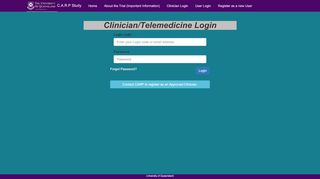 
                            6. UQ C.A.R.P - Clinician Login Page - University of Queensland