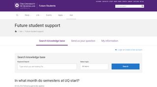 
                            8. UQ - In what month do semesters at UQ start?