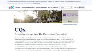 
                            12. UQx - Free Courses from The University of Queensland | edX