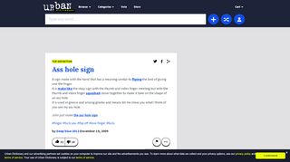 
                            5. Urban Dictionary: Ass hole sign