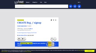 
                            2. Urban Dictionary: CREATE Reg. / signup