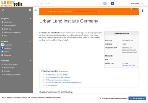 
                            12. Urban Land Institute Germany – Lobbypedia