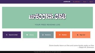 
                            2. urBOOKS.org: Free Reading Log