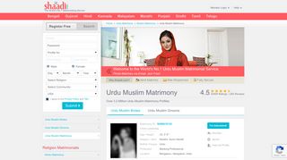 
                            6. Urdu Muslim Matrimonials - Shaadi.com