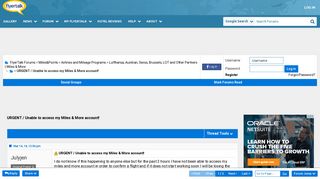 
                            4. URGENT / Unable to access my Miles & More account! - FlyerTalk Forums