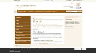 
                            8. Urkund | Lund University Libraries