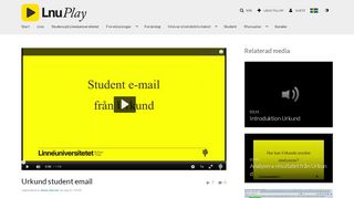 
                            9. Urkund student email - LnuPlay - Linnaeus University MediaSpace