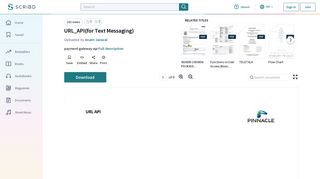 
                            8. URL_API(for Text Messaging) | Short Message Service | Password